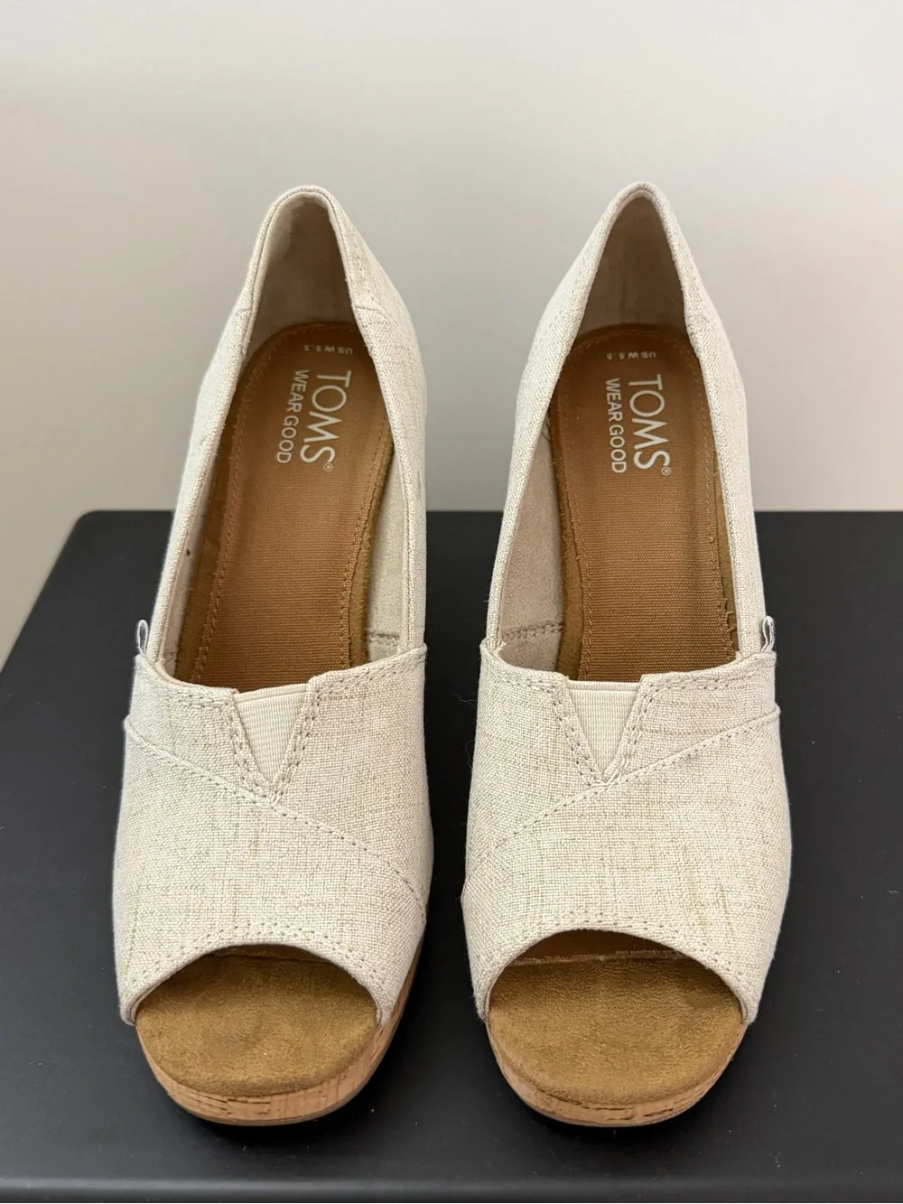 TOMS Women's Classic Wedge Espadrille Sandal, 5.5